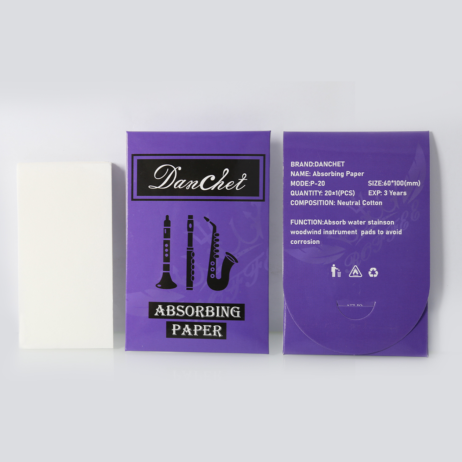 Woodwind Instrument Key Pad Absorbent Paper 20 Sheets, Saxophone Absorbent Paper for Clarinet, Flute, Oboe, Saxophone,Bassoon,Piccolo - Woodwind Instrument Maintenance…
