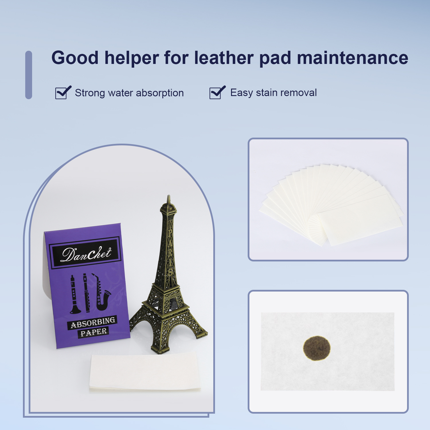 Woodwind Instrument Key Pad Absorbent Paper 20 Sheets, Saxophone Absorbent Paper for Clarinet, Flute, Oboe, Saxophone,Bassoon,Piccolo - Woodwind Instrument Maintenance…