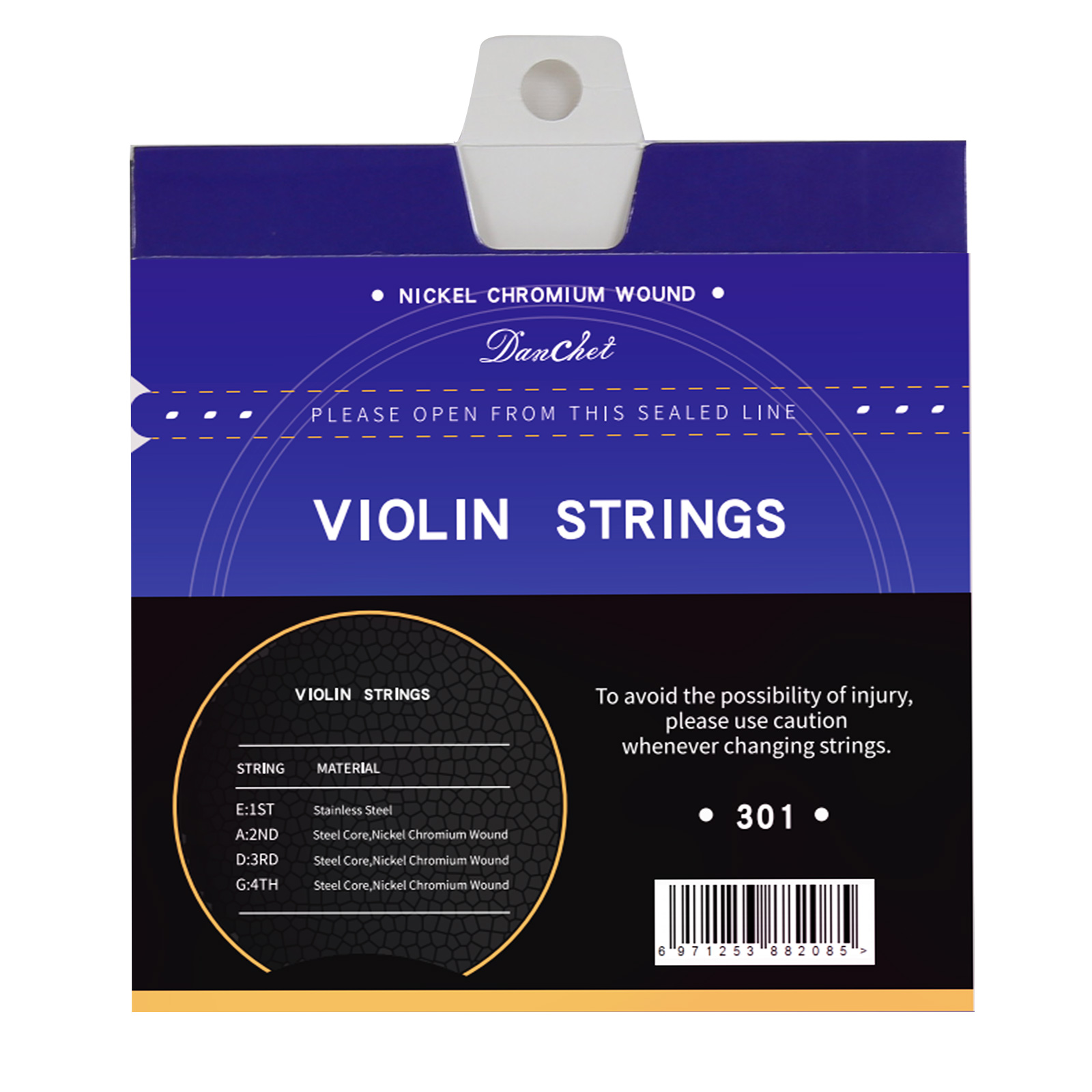 Violin Strings 4/4 Full Set Beginners Level, Ball End, Nickel Chromium Wound 301.…